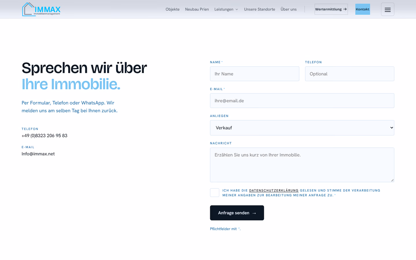 IMMAX Immobilienmanagement: Wertermittlung und Fragen